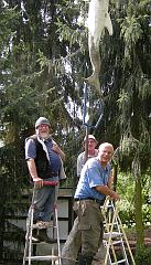 Arbeit an den Skulpturen 